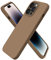ORNARTO Compatible with iPhone 14 Pro Max Case 6.7, Slim Liquid Silicone 3 Layers Full Covered Soft Gel Rubber Case Cover-Brown