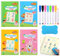 WINKIO Magisches Übungsheft, 4 Stück Wiederverwendbares Englisch Magische Handschrift Nachziehen + 8 Stifte + 1 Radierer - für Kinder Kalligraphie Lernbücher Zahlen,Zeichnung, Buchstaben