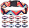HQYDDMI Hundehalsband, Weich & Komfort Nylon Hunde Halsband, verstellbar für Katze, Welpen, kleine, mittelgroße und große Hunde, mit Blumen Muster(Bunte Wellen,S)