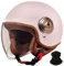 Retro-Motorradhelm, Rollerhelm mit Visier, offener halber Jethelm, Mopedhelm für Erwachsene Männer und Frauen, DOT/ECE-geprüft D,XXL 63-64cm