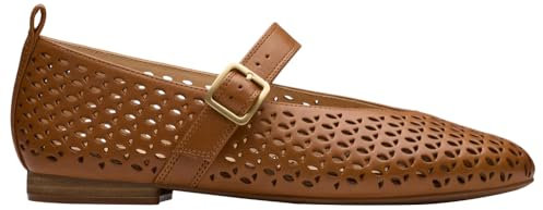 Clarks Femme Fawna Jane Ballerines, Tan Leather, 37 EU