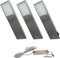ACCE Aluminiumkörper LED Unterbauleuchte Küchen Möbel Schrank Leuchte Warmweiß oder Neutralweiß inkl Konverter ein Strahler mit Schalter (3ER, Neutralweiß)