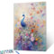 Tucocoo Pfauen-Malen-nach-Zahlen-Set mit Pinseln und Acrylpigment auf Leinwand, Gemälde für Erwachsene, abstrakte Bunte Blumen-Kunst, Bastelprojekt für Zuhause, Wanddekoration, Geschenke, 40 x 50 cm