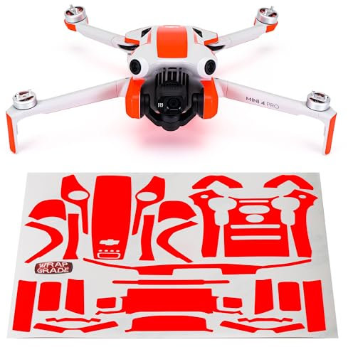 WRAPGRADE Skin Kompatibel mit DJI Mini 4 Pro | Accent Color (Neon Orange)