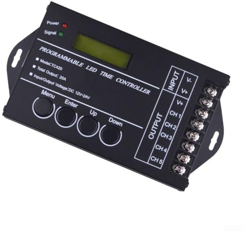TC420 Zeitprogrammierbarer RGB-LED-Display-Controller, 5 Kanäle, verbessert die visuelle Attraktivität Ihrer LED-Pflanzenleuchten