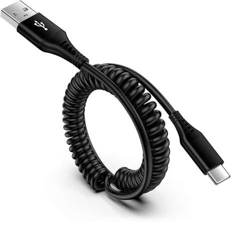 Câble de charge spirale USB C, câble de charge rapide, câble de charge rapide, câble de données Android de type C, pour Samsung Galaxy Z Flip 5 Z Flip 4 A15 A14 A13 A12 A55 A54 5g A34 A53 S24 S23 S22