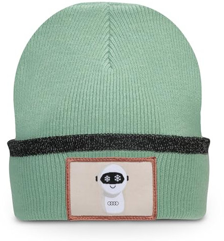 Audi 3202300700 Beanie Kinder ADUI Design Strickmütze Mütze, grün