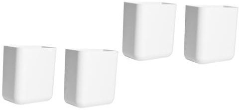 PRETYZOOM 4 Stück Aufbewahrungsbox Für Die Wand Aufbewahrungsbehälter Für Kühlschränke Wandhängender Korb Aufbewahrungskorb Aus Kunststoff Weiß Ladestation Fernbedienung Abs