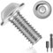 25 Pezzi Viti M5x16mm Viti Inox A2 V2A M5 con Flangia Vite a Testa Bombata con Esagono Filettatura Completa Metrica per Edilizia Arredamento Produzione Meccanica