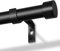 DEFYNEE Gardinenstange Schwarz 80-218 cm, 25 mm Durchmesser Ausziehbar Vorhangstange Deckenmontage Metall für Schlafzimmer, Terrasse, Glasschiebetür, Wohnzimmer