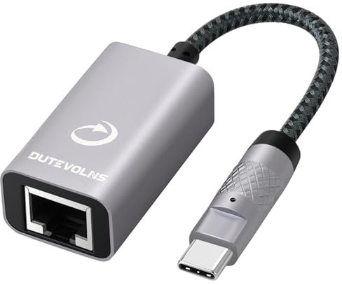 Dutevolns Adaptador USB-C a Ethernet. 100 Mbps USB tipo C a RJ45. Adaptador de red LAN. Compatible con MacBook Pro 2024/2023/2022. MacBook Air. y más.