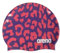 Arena Print 2 - Gorro de natación Unisex de Silicona para Adultos, Mujeres y Hombres, Entrenamiento intensivo, cómodo, Antideslizante, Pelo Largo, Color Violeta/Geranio