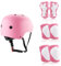 ZWOOS Kinder Knieschoner Set mit Helm, Inliner Schutzausrüstung Kinder 3-10 Jahre, Knieschützer Kinder, Knie Und Ellenbogenschützer Kinder für Inliner Skateboard Fahrrad Rollschuh (Rosa)