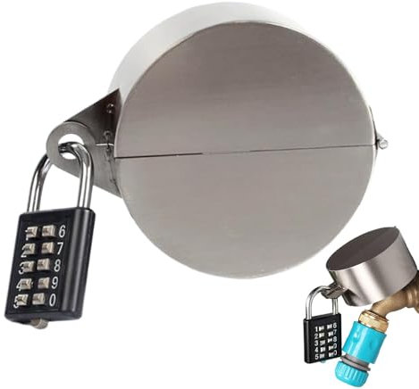 Ahuuen Wasserhahnschloss, Wasserhahnschloss - Sicheres festes Wasserventilschloss, Schlauchschloss, Wasserhahn außen | Zapfenschloss für Außenwasserhähne, Wasserschlauchschloss für Mietobjekte, Parks,