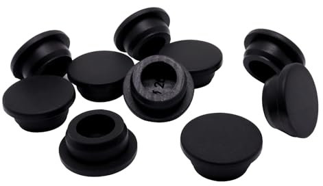 GDFYMI Black Rubber Stopper, Silicone Tub Stopper Hole Plugs for Bathtub Jet Covers Furniture (26mm, 10pcs)