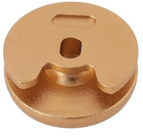 YINETTECH 1pc Joystick Cap Boutons Métalliques Remplacement Pouce Pad Cap Analogique Compatible avec Nintendo New 3DS 2DS XL LL Doré Métal Thumbstick Grip