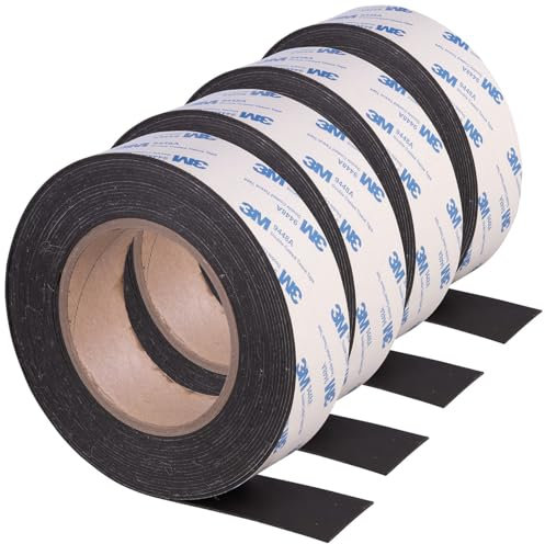 AGT Magnettafel-Bänder: 4er set Selbstklebendes Metallband für Magnethaftung, 6m x 35mm, zusch (Eisenband selbstklebend, Stahlband selbstklebend)