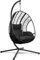 Swoods XXL Hängesessel mit Gestell - Hängesessel Für Indoor und Outdoor - Inkl. Kissen und Schutzhülle- Egg Chair - bis 150kg (Schwarz)