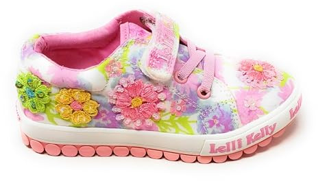 Lelli Kelly Eloise Rolly LKED4912 Mädchenschuhe mit Blumenmuster, Farbe: weiß/mehrfarbig, gratis Gadget