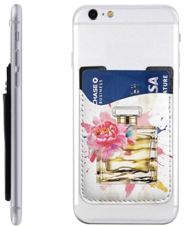 HEBSDFG Fantasy Spring Flowers Swing Printed Phone Card Holder Wallet, 3M Adhesive Stick on Phone Wallet Case for iPhone and Android, Modisches Parfüm, Einheitsgröße, Casual