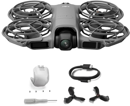 DJI Neo 2 (drone singolo), leggero e pieghevole, decollo e atterraggio dal palmo della mano, controllo con gesti, rilevamento omnidirezionale degli ostacoli, ActiveTrack