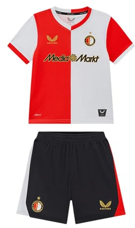 Castore Feyenoord terdam Trikot Set Heim 2025/2026 rotschwarz, 4-5 Jahre Kinder