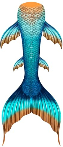 FOLOEO Meerjungfrau Flosse für Erwachsene – Monoflosse für Damen – Mermaid Tail zum Schwimmen – Meerjungfrauenflosse mit realistischem Design für Cosplay & Fotoshooting