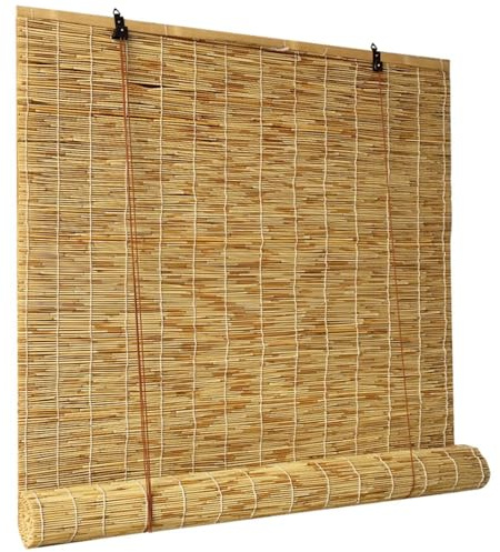 Store Bambou Extérieur 165×250cm Rideau de Roseau Carbonisé pour Pergola,Brise-Vue de Jardin Résistant aux Intempéries,Ombrage Naturel