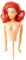 PME Red Head Princess Girl Doll Pick For Birthday Cake Decorating Decorations, 6.5 x 4 x 17.8 cm