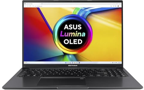 ASUS Vivobook 16 X1605VA Laptop (16.0 WUXGA OLED 16:10 Screen | Intel Core i9-13900H | 16GB DDR4 RAM | 1TB PCIe SSD | Backlit Keyboard | Windows 11) - Black