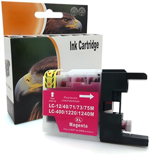 1x Druckerpatrone Magenta XL kompatibel mit Brother LC-1240 DCP J525 W MFC J430 W J5910 DW J625 DW J6510 W J6710 DW J6910 DW ersetzt LC-1220 LC-1240 LC12/40/71/73/75