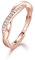Guzhile uomo donna Endless amore nodo in argento Sterling placcato in oro rosa due anelli per amanti zircone CZ Eternity fidanzamento promessa matrimonio anelli fascia regolabile e Argento