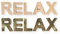 CREATIV DISCOUNT® Papp-Buchstaben-Set Relax, Deko-Schriftzug 17,5cm hoch