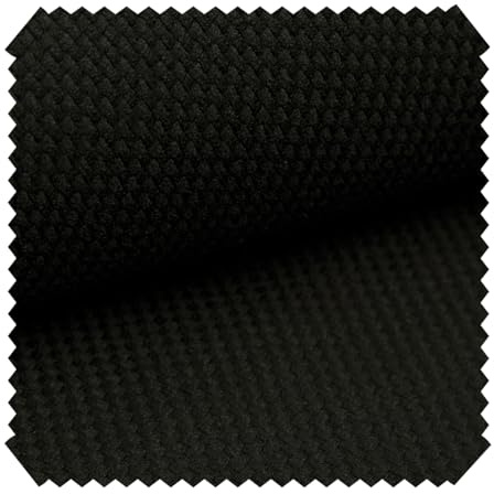 novely® GRANA - Melierter Webstoff - Leicht Grob Gewebter Möbelstoff - Robuster Polsterstoff aus Oxfordbindung - Pflegeleichte Meterware 1lfm | Farbe: 22 Schwarz