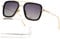 AIEYEZO Tony Stark Sunglasses Vintage Square Metal Frame Eyeglasses for Men Women - Iron Man and Edith Sun Glasses, A3 Gold/Black/Gradient Grey, M