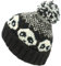 LOUDelephant Wolle Strick Beanie-Mütze mit Bommel - Panda - Braun-Grau, One Size