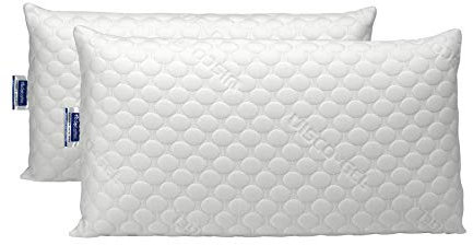 Todolit Viskoelastisches Kopfkissen mit Flocken 100 % viskoelastisch. Viscogel-Stretch-Gewebe. Mittelfest – hoch. (Alle Größen sind verfügbar). (Pack 2 x 75 cm)