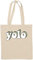 Yolo Rainbow Styled You Only Live Once Einkaufstasche aus natürlicher Baumwolle