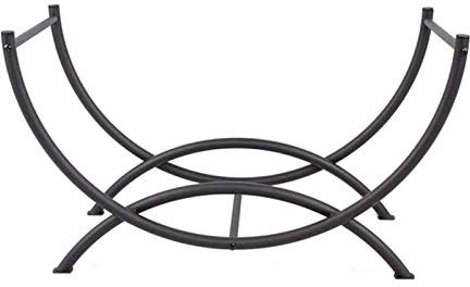 Funkenschutzgitter FYZS Log Lagerung Kleines Dekoratives Feuerholz Halter-Standplatz-Zahnstangen-Regal Schwarz Schweres Stahlrohr for Indoor Outdoor