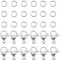 PandaHall 120Pcs 304 Edelstahl Jump Ringe 7mm Offene Jump Ringe mit 60-pcs Hummer Verschluss Schmuck Verschluss Verbindungsstück Armband Clips Verschlüsse für Ohrring Armband Halskette, Silber Farbe