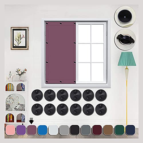 AIYOUVM Parasole con ventose, 37 x 52 cm, in poliestere, per lucernario, oscurante, senza fori per luci superiori Velux