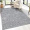 carpet city Shaggy Hochflor Teppich - 150x150 cm Quadratisch - Grau - Langflor Wohnzimmerteppich - Einfarbig Uni Modern - Flauschig-Weiche Teppiche Schlafzimmer Deko