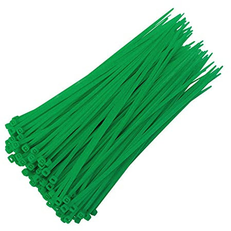 100 Stück Kabelbinder 100mm Kabelbinderhalter UV Beständig Hitzebeständig Kabelbinder-Set für Bündelgut/Kabelverbinder (Grün)