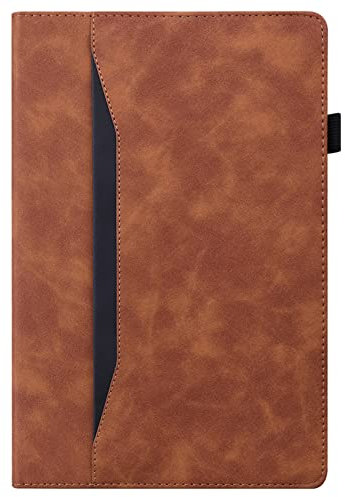 Kedic Funda para Lenovo Tab K10 10.3, Estilo de Negocios Protectora Carcasa con Soporte Función Compatible con Lenovo Tab K10 TB-X6C6F, TB-X6C6X 10,3 Pulgadas, Marrón