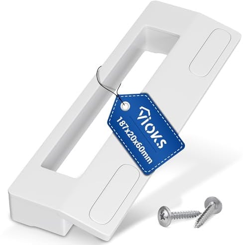 VIOKS Türgriff Kühlschrank Griff Universal 187mm für 90-172mm Abstand - Set für Gefrierschrank aus Türgriff Kühlschrank und 2 Türgriff Schrauben