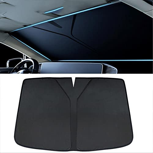 SAXTZDS Compatible con Volkswagen Touareg 2006-2021, parasol, parasoles para parabrisas de coche, protección solar para interiores de automóviles, 120x65cm