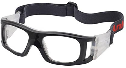 YWINETO Sportbrille, Schutzbrille, Basketball, Fußball, Sonnenbrille, Eyewear Eyewear Lacrosse, Anti-Beschlag, Outdoor, verstellbar, für Hockey, Rugby, Volleyball, Training, Schwarz , 145 x 50 mm