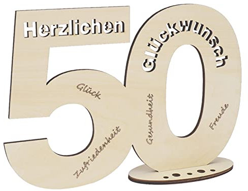 GoldRock 50 Geburtstag Frau Mann, Geschenke für Männer zum 50 Jahre, Geldgeschenke Geburtstag Holz, Geschenkideen zum 50 Geburtstag, 50 Geburtstag Deko, 50. Geburtstag Mann Frau