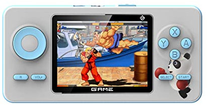 YTFSKFUI Handheld Game Console Built-In 520 Classic Games, Fashion Trend Retro Handheld Game Console, TFT Screen, Usb Rechargeable Handheld Games Consoles Children Birthday Gift(Macaron Light Grey)