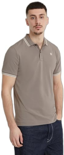 G-Star Men's Dunda Slim Stripe Polo , Grey (rock ridge D17127-5864-G294), L